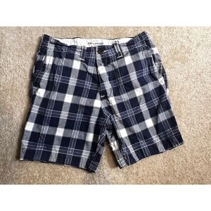 VTG Abercrombie & Fitch Shorts Men 32 Blue White Plaid Y2K Baggy 90s Grunge